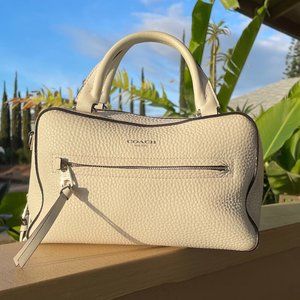 Coach White Leather Handbag Small